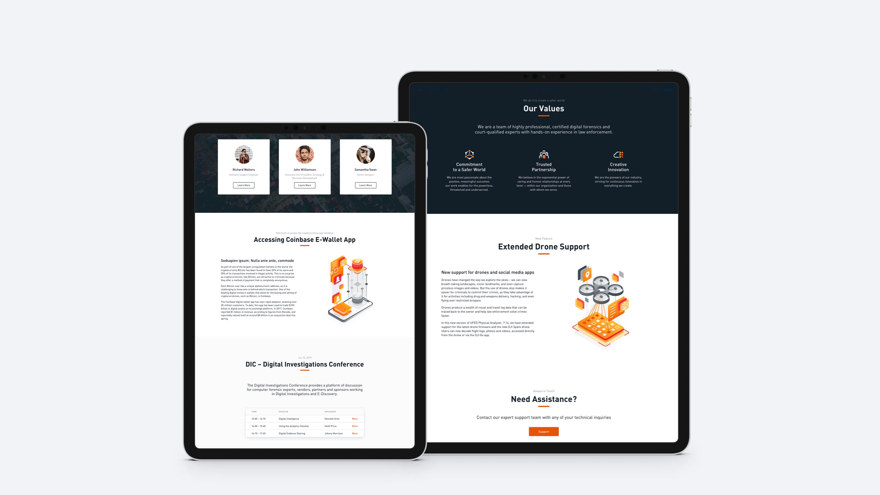 web modules page design