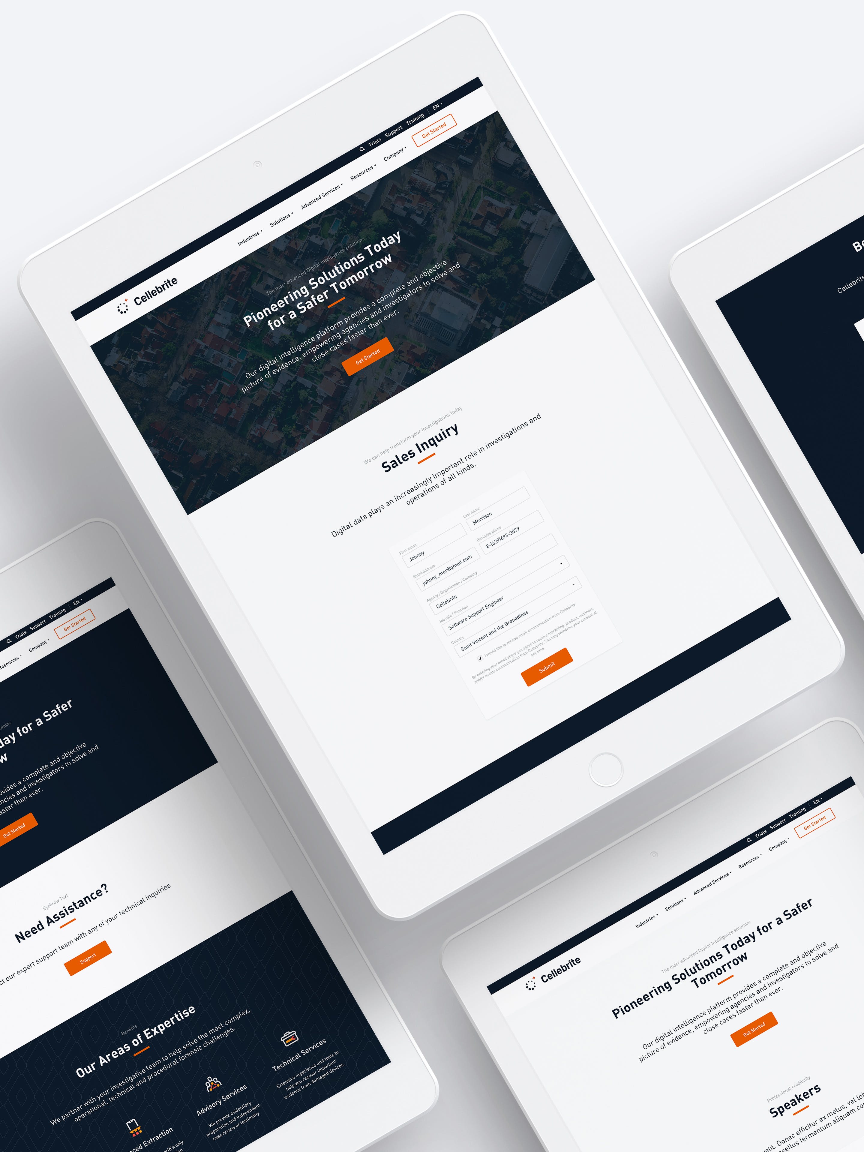 web modules page design